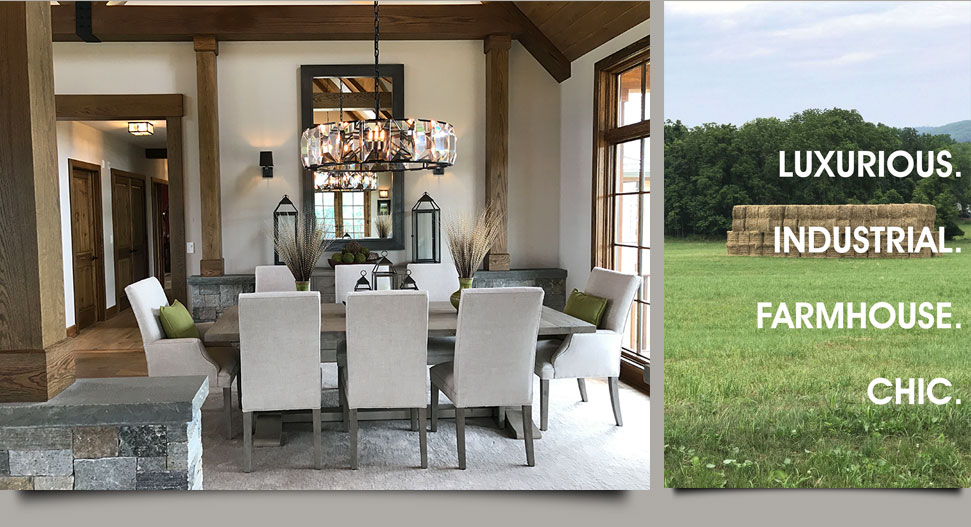 Farmhouse Chic Dining Room Interiors by HOM Interiors